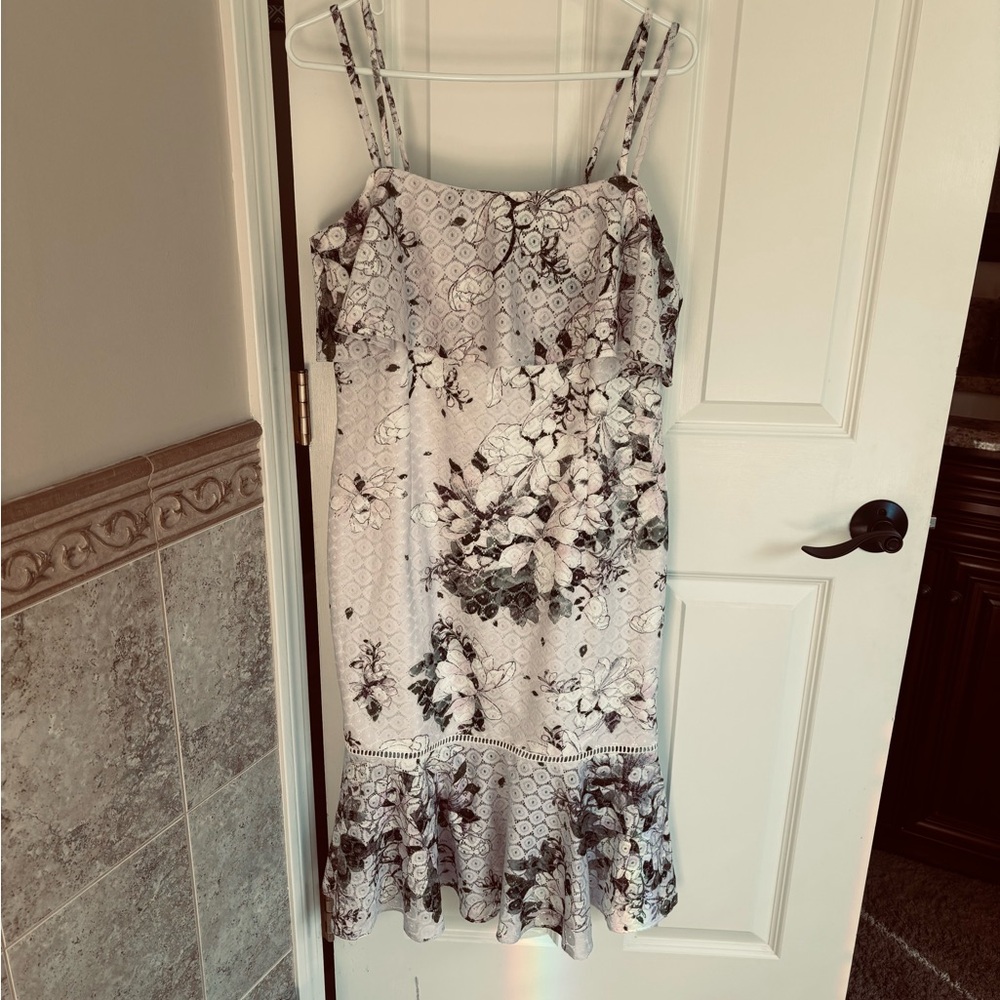 RACHEL Rachel Roy Floral Print Midi Dress